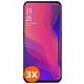Mobigear Premium OPPO Find X Glazen Screenprotector - Case Friendly - Zwart (3-Pack)