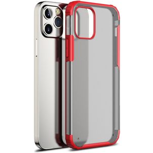 Mobigear Shockproof iPhone 12 Pro Max Hoesje Hardcase Backcover Shockproof - Rood