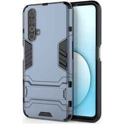 Mobigear Armor Stand Realme X50 Hoesje Hardcase Backcover Shockproof met Standaard - Blauw