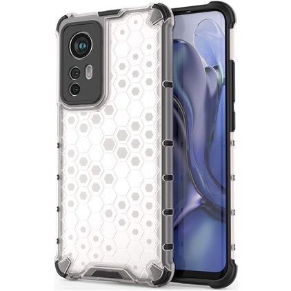 Mobigear Honeycomb Xiaomi 12X Hoesje Hardcase Backcover Shockproof - Wit