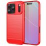 Mobigear Brushed Slim iPhone 18 Pro Hoesje Flexibel TPU Backcover - Rood