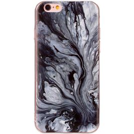 Mobigear Marble iPhone 6s Hoesje Flexibel TPU Backcover - Ink Mobigear Marble iPhone 6s Hoesje Flexibel TPU Backcover - Ink