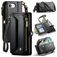 CaseMe C36 iPhone 16e Hoesje Bookcase Portemonnee - Zwart