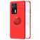 Mobigear Armor Ring Huawei P40 Hoesje Flexibel TPU Backcover Shockproof met Ringhouder - Rood