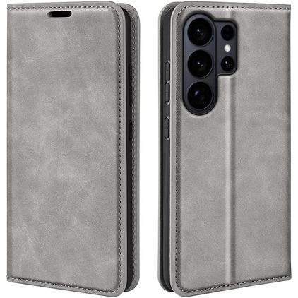 Mobigear Retro Slim Samsung Galaxy S26 Ultra Hoesje Bookcase Portemonnee - Grijs