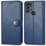 Mobigear Snap Button TCL 305 Hoesje Bookcase Portemonnee - Blauw