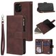 Mobigear Zipper iPhone 12 Pro Hoesje Bookcase Portemonnee - Bruin