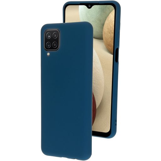 Mobiparts Samsung Galaxy A12 Siliconen Hoesje Backcover - Blueberry Blue