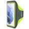 Mobiparts Comfort Fit Telefoonhouder Hardlopen Samsung Galaxy S21 Sport Hoesje Neopreen Sportarmband - Neon Green