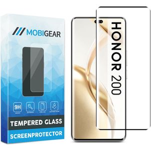 Mobigear Premium HONOR 200 Glazen Screenprotector - Case Friendly - Zwart