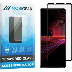 Mobigear Premium Sony Xperia 1 III Glazen Screenprotector - Case Friendly - Zwart