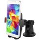 Mobigear Push Lock Telefoonhouder Auto Zuignap Klem Universeel - Zwart