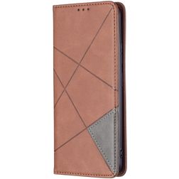 Mobigear Rhombus Slim Xiaomi Redmi Note 11T Hoesje Bookcase - Bruin