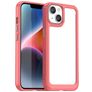 Mobigear Crystal iPhone 15 Hoesje Hardcase Backcover - Transparant / Rood