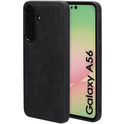 Mobiparts Classic Samsung Galaxy A56 MagSafe Hoesje TPU,Kunstleer Backcover - Graphite Black