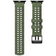 Mobigear Aero Armor Siliconen Apple Watch Bandje Gespsluiting - 49/46/45/44 mm - Zwart / Groen