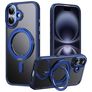 Mobigear Frosted Mag iPhone 17 MagSafe Hoesje Hardcase Backcover met Standaard - Blauw