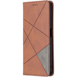 Mobigear Rhombus Slim POCO M3 Hoesje Bookcase - Bruin