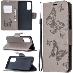 Mobigear Butterfly Samsung Galaxy S20 FE Hoesje Bookcase Portemonnee - Grijs