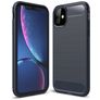 Mobigear Brushed Slim iPhone 11 Hoesje Flexibel TPU Backcover - Marineblauw