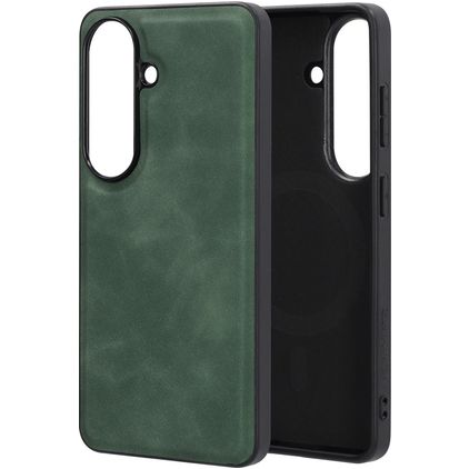 Mobiparts Classic Samsung Galaxy S26 MagSafe Hoesje TPU,Kunstleer Backcover - Emerald Green