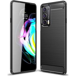 Mobigear Brushed Slim Motorola Edge 20 Hoesje Flexibel TPU Backcover - Zwart