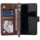 Mobigear Zipper iPhone 12 Pro Hoesje Bookcase Portemonnee - Bruin