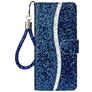 Mobigear Glitter iPhone 12 Hoesje Bookcase Portemonnee - Blauw