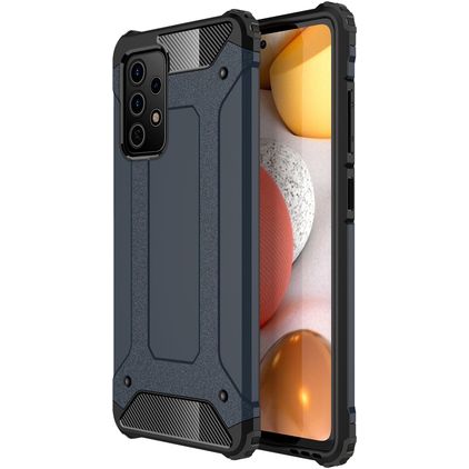 Mobigear Outdoor Samsung Galaxy A52 Hoesje Hardcase Backcover Shockproof - Marineblauw