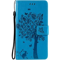 Mobigear Tree Samsung Galaxy S21 Ultra Hoesje Bookcase Portemonnee - Blauw