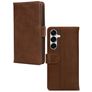 Mobilize Wallet Samsung Galaxy S25 Plus Hoesje Echt Leer Bookcase Portemonnee - Bruin