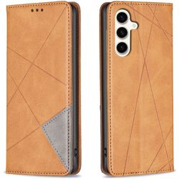 Mobigear Rhombus Slim Samsung Galaxy S24 FE Hoesje Bookcase - Cognac