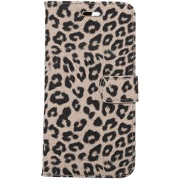 Mobigear Leopard iPhone 8 Plus Hoesje Bookcase Portemonnee - Bruin