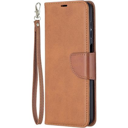 Mobigear Excellent Samsung Galaxy A12 Hoesje Bookcase Portemonnee - Bruin