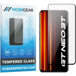Mobigear Premium Realme GT Neo 3T Glazen Screenprotector - Case Friendly - Zwart