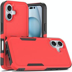 Mobigear Heavy Armor iPhone 16 Hoesje Hardcase Backcover Shockproof - Rood