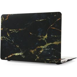 Mobigear Marble MacBook 12 Inch (2015-2017) Hoes Hardshell Laptopcover MacBook Case - Zwart / Bruin - Model A1534