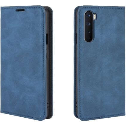Mobigear Retro Slim OnePlus Nord Hoesje Bookcase Portemonnee - Blauw