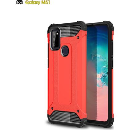 Mobigear Outdoor Samsung Galaxy M51 Hoesje Hardcase Backcover Shockproof - Rood