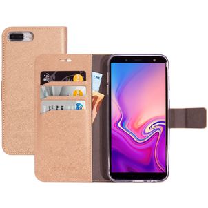 Mobiparts Saffiano Wallet Samsung Galaxy J6 (2018) Hoesje Bookcase Portemonnee - Copper