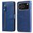 Mobigear Zipper iPhone 17 Pro Hoesje Bookcase Portemonnee - Blauw
