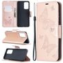 Mobigear Butterfly Samsung Galaxy A52 Hoesje Bookcase Portemonnee - Roségoud