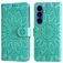 Mobigear Sunflower Samsung Galaxy S26 Plus Hoesje Bookcase Portemonnee - Groen