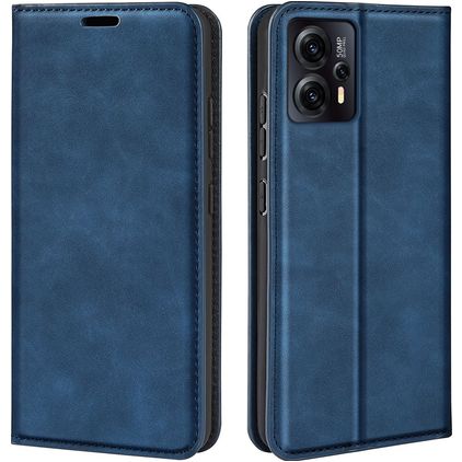 Mobigear Retro Slim Motorola Moto E13 Hoesje Bookcase Portemonnee - Donkerblauw