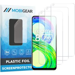 Mobigear Realme 8 Pro Screenprotector Folie - Case Friendly (3-Pack)