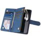 Mobigear Zipper iPhone 12 Mini Hoesje Bookcase Portemonnee - Blauw