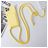 Mobigear Lanyard Card iPhone 15 Pro Max Siliconen Hoesje met koord en Pasjeshouder - Geel