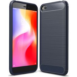 Mobigear Brushed Slim Xiaomi Redmi Go Hoesje Flexibel TPU Backcover - Marineblauw