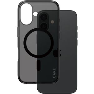 CARE by PanzerGlass Flagship iPhone 16 MagSafe Hoesje Hardcase Backcover - Transparant / Zwart