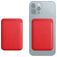Mobigear Wallet Pasjeshouder - 3 Pasjes - MagSafe Compatible - Rood